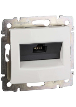 VALENA Розетка компьютерная RJ45 категория 5Е UTP с захватами белый