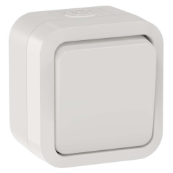 TORS Выключатель двухполюсный одноклавишный 10А IP55 TS311 белый IEK