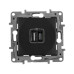 ETIKA Розетка USB A+C 15Вт антрацит
