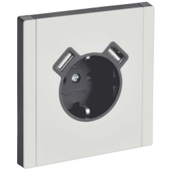FORTE&PIANO Розетка 1-местная с заземлением с защитными шторками винтовое крепление 16А USB A+A 3,1А FP245M металл белый IEK