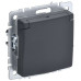BRITE Розетка 1-местная с заземлением с защитными шторками и крышкой 16А IP20 РСбш10-3-БрГ графит IEK