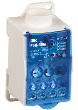 Блок распределительный РБД-250А на DIN-рейку IEK