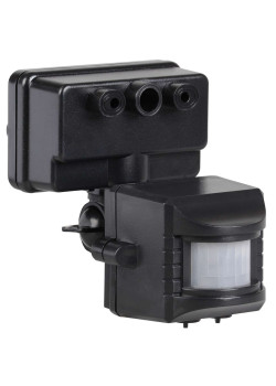 Датчик движения ДД-019 1100Вт 120град 12м IP44 черный IEK