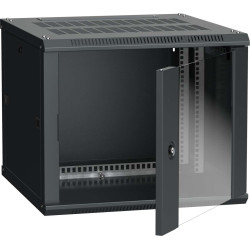 ITK Шкаф настенный LINEA W 6U 600х600мм дверь стекло RAL 9005