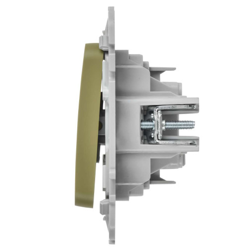 FLITE Выключатель 1-клавишный кнопочный 10А ВС11-2-0-ФлО оливковый IEK