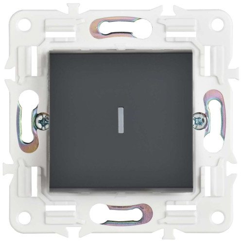 SKANDY Выключатель 1-клавишный с индикацией 10А SK-V07T титан IEK