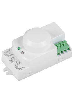 Датчик движения ДД-МВ201 1200Вт 360град 8м IP20 белый IEK