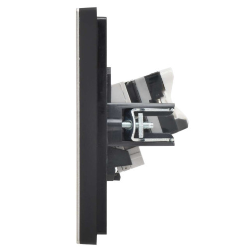 FORTE&PIANO Розетка двойная RJ11+RJ45 кат.5E FP635M металл шампань IEK