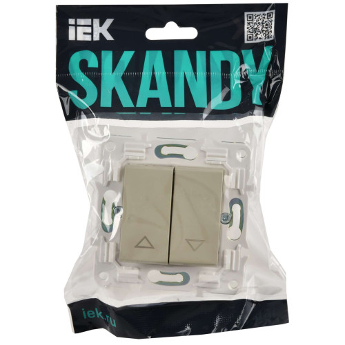 SKANDY Выключатель жалюзи 10А SK-V12B бежевый IEK