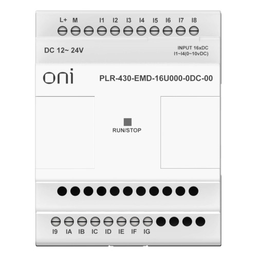 ПЛК 430 Модуль расширения входов выходов 12 DI 4 UI (0-10 В/DI) 24В DC ONI