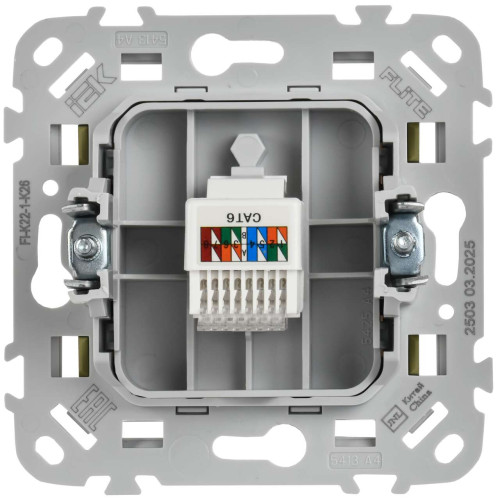 FLITE Розетка 2-местная компьютерная RJ45 категория 6 UTP РК6-2-0-ФлО оливковый IEK