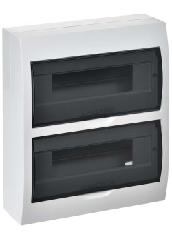 Корпус пластиковый ЩРН-П-24 черная прозрачная дверь IP41 GENERICA