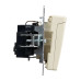 BRITE Розетка 1-местная с заземлением с защитными шторками и крышкой 16А IP20 РСбш10-3-БрКр бежевый IEK