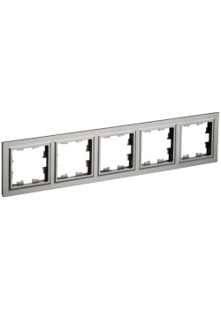 BRITE Рамка 5-местная РУ-5-БрС сталь IEK