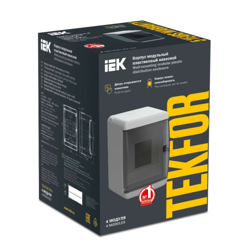 TEKFOR Mini Корпус пластиковый КМПн-4 IP41 белый IEK