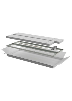 ITK Дверь перфорированная двустворчатая для шкафа LINEA N 28U 600мм серая