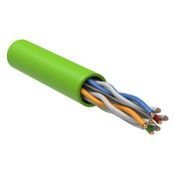 ITK Витая пара U/UTP кат.6 4x2х23AWG solid LSLTx нг(А)-LSLTx зеленый (305м)