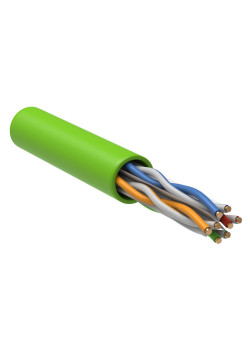 ITK Витая пара U/UTP кат.6 4x2х23AWG solid LSLTx нг(А)-LSLTx зеленый (305м)