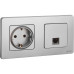 INSPIRIA Розетка компьютерная RJ45 категория 5Е UTP алюминий