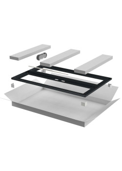 ITK LINEA N Дверь перфорированная двустворчатая 800мм шкафа 24U черная