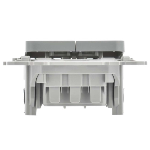 FLITE Выключатель 2-клавишный 10А ВС12-1-0-ФлС серый IEK