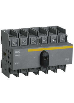 Выключатель-разъединитель модульный ВРМ-3 3P 63А IEK
