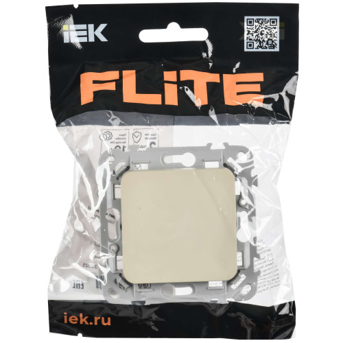 FLITE Выключатель 1-клавишный 10А ВС11-1-0-ФлСл сливочный IEK FLITE Выключатель 1-клавишный 10А ВС11-1-0-ФлСл сливочный IEK