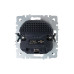 BRITE Розетка 1-местная с заземлением с защитными шторками 16А с USB A+A 5В 2,1А РЮш10-1-БрТБ темная бронза IEK