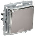 BRITE Розетка 1-местная с заземлением с защитными шторками и крышкой 16А IP44 РСбш10-3-44-БрГН металл хром/никель IEK
