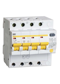 KARAT Дифференциальный автомат АД14 4P 40А 30мА тип AC IEK