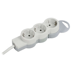 STANDARD Удлинитель У03 3 места 2P+PE 5м 3х1,5мм2 16А белый IEK