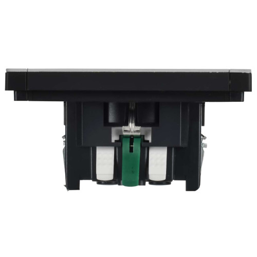 FORTE&PIANO Розетка 1-местная с заземлением без защитных шторок безвинтовое крепление 16А FP714M металл никель IEK