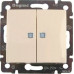 VALENA DIY Выключатель 2-клавишный с индикацией 10А безвинтовое крепление слоновая кость