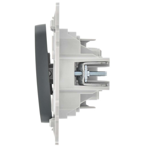 FLITE Выключатель 1-клавишный 10А ВС11-1-0-ФлМА мокрый асфальт IEK