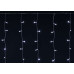 Гирлянда бахрома 4,5х0,7м 200 светодиодов белый свет IP44 прозрачный шнур 3м 230В мерцание транзит IEK