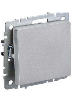 BRITE Выключатель 1-клавишный 10А ВС10-1-0-БрА алюминий IEK