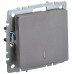 BRITE Выключатель 1-клавишный с индикацией 10А ВС10-1-1-БрС сталь IEK