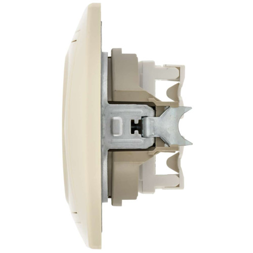 KVARTA Розетка 2-местная компьютерная RJ45 кат.5е РК12-ККм кремовый IEK