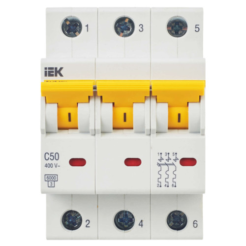 KARAT Автоматический выключатель ВА47-60M 3P C 50А 6кА IEK