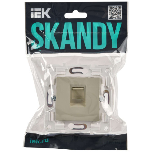 SKANDY Розетка компьютерная RJ45 кат.5E SK-K01B бежевый IEK