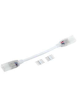 Коннектор 5шт RGB 14мм (разъем-10см-разъем) IEK