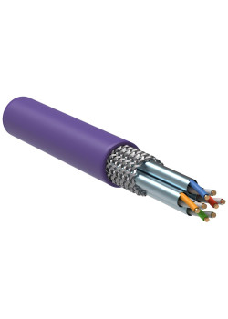 ITK Витая пара S/FTP кат.7 4х2х23AWG solid LSZH нг(А)-HF фиолетовый (305м)