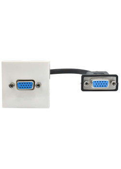 PRIMER РКМ-20-20-П Розетка мультимедийная VGA M/M (2 модуля) белая IEK