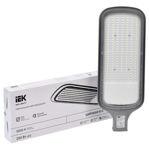Светильник светодиодный консольный ДКУ 1012-200Ш 5000К IP65 серый IEK