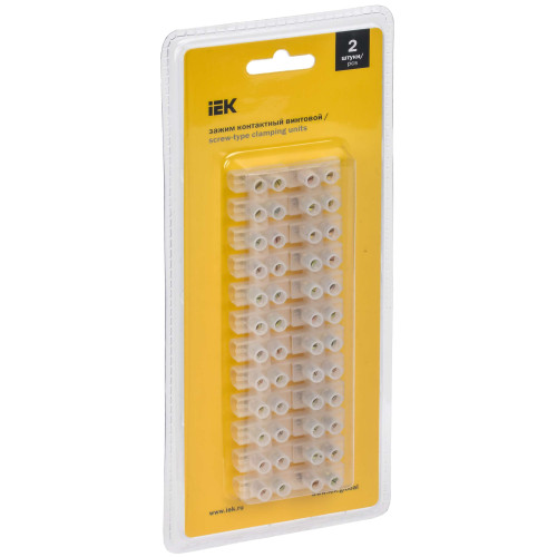 Зажим винтовой ЗВИ-15 4-10мм2 (2шт/блистер) IEK Зажим винтовой ЗВИ-15 4-10мм2 (2шт/блистер) IEK