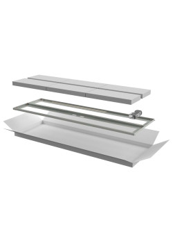 ITK Дверь перфорированная двустворчатая для шкафа LINEA N 33U 600мм серая