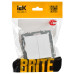 BRITE Выключатель 2-клавишный перекрестный 10А ВС10-2-3-БрАБ арктический белый IEK