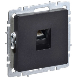 BRITE Розетка компьютерная RJ45 кат.5E РК10-БрЧ черный IEK