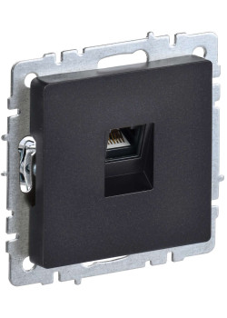 BRITE Розетка компьютерная RJ45 кат.5E РК10-БрЧ черный IEK