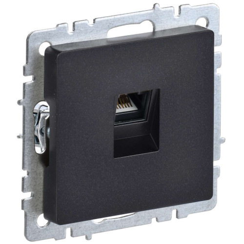 BRITE Розетка компьютерная RJ45 кат.5E РК10-БрЧ черный IEK
